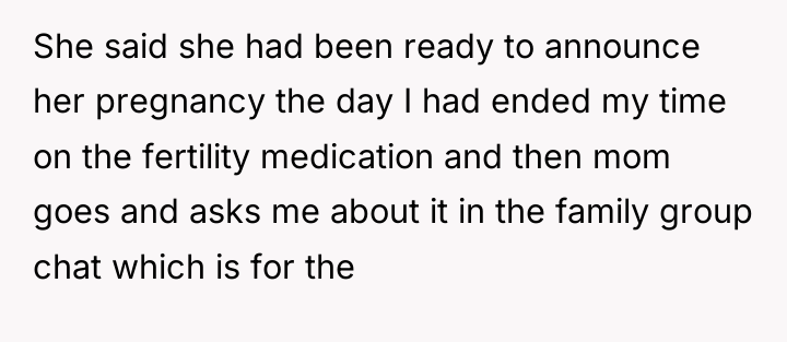 She said she had been ready to announce her pregnancy...