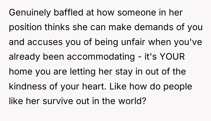 Genuinely baffled at how someone in her position thinks she...