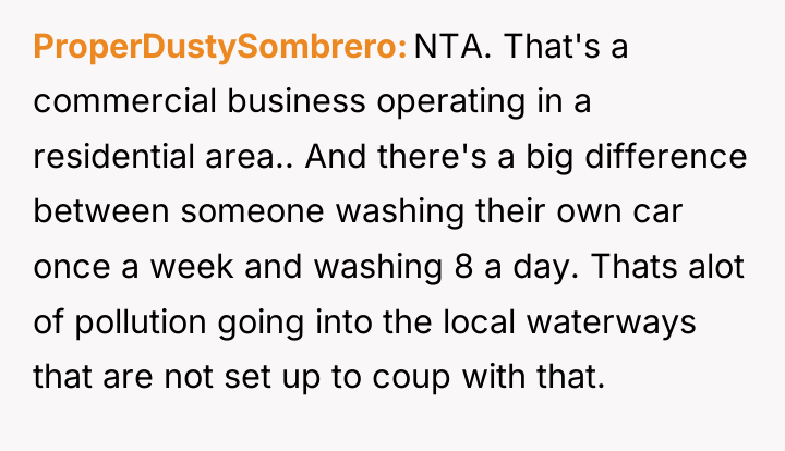 ProperDustySombrero NTA. That's a commercial business operating in a residential...