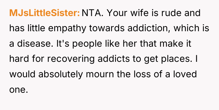 MJsLittleSister NTA. Your wife is rude and has little empathy...
