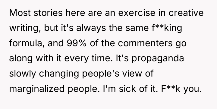Most stories here are an exercise in creative writing, but...
