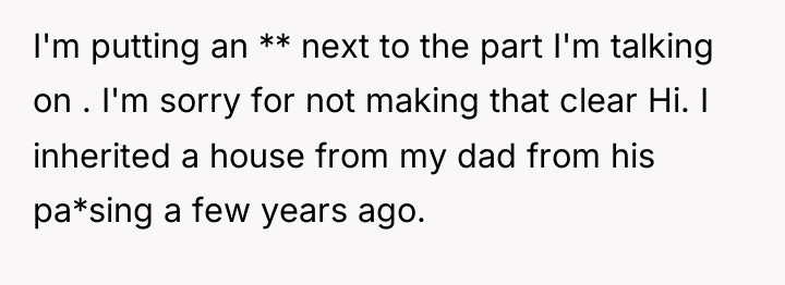 I'm putting an ** next to the part I'm talking...