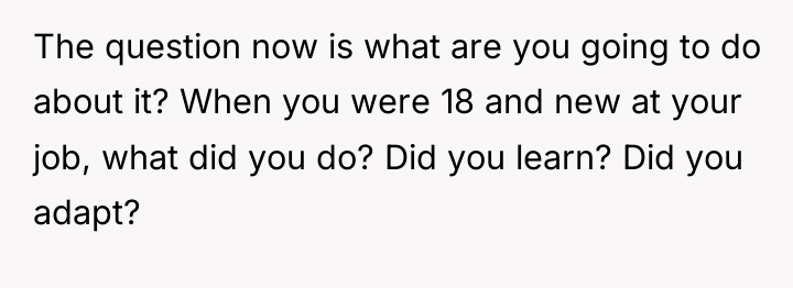 The question now is what are you going to do...