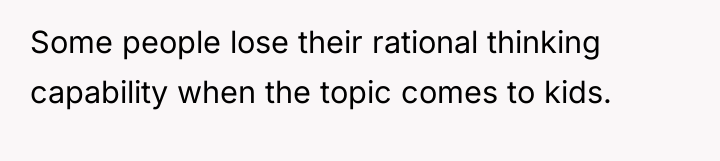 Some people lose their rational thinking capability when the topic...