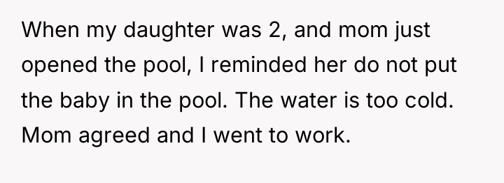 When my daughter was 2, and mom just opened the...