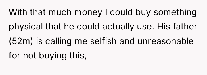 With that much money I could buy something physical that...
