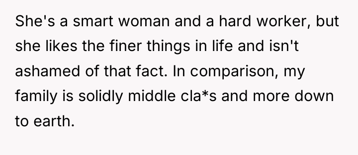 She's a smart woman and a hard worker, but she...