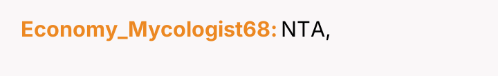 Economy_Mycologist68 NTA,