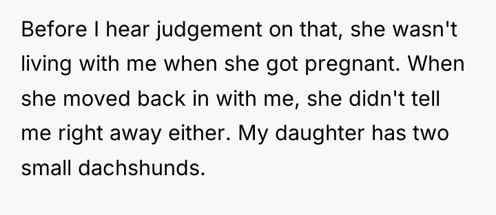 Before I hear judgement on that, she wasn't living with...