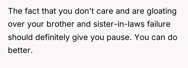 The fact that you don't care and are gloating over...