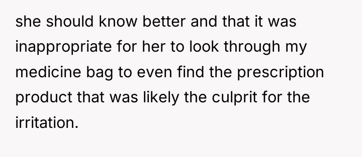 she should know better and that it was inappropriate for...