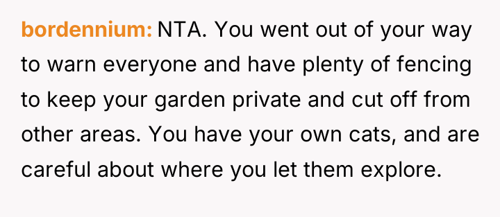 bordennium NTA. You went out of your way to warn...