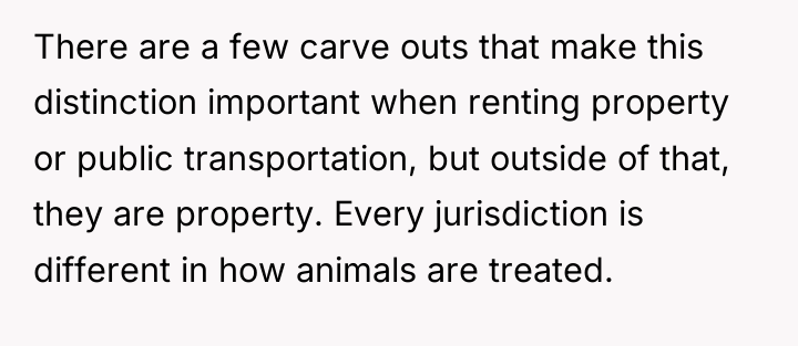 There are a few carve outs that make this distinction...