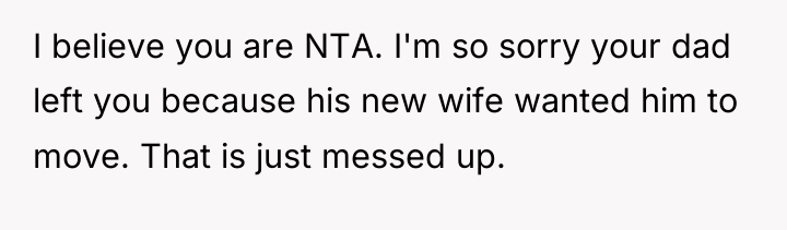 I believe you are NTA. I'm so sorry your dad...