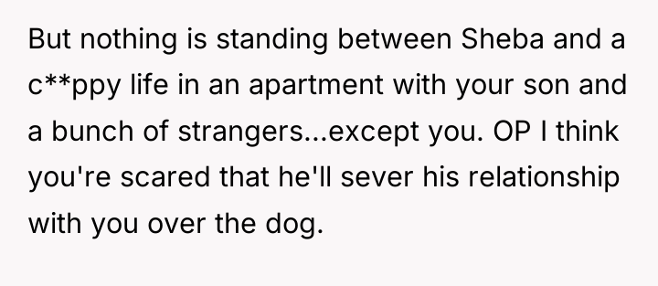 But nothing is standing between Sheba and a c**ppy life...