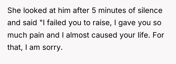 She looked at him after 5 minutes of silence and...