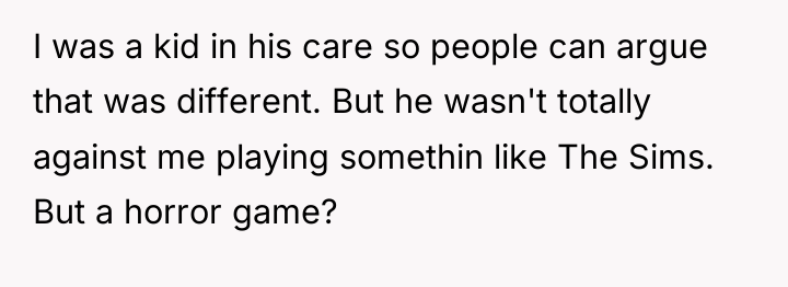 I was a kid in his care so people can...