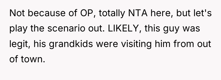 Not because of OP, totally NTA here, but let's play...