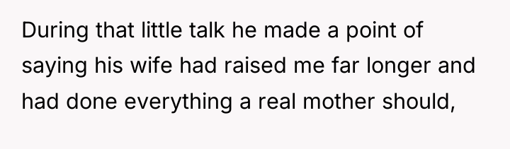 During that little talk he made a point of saying...