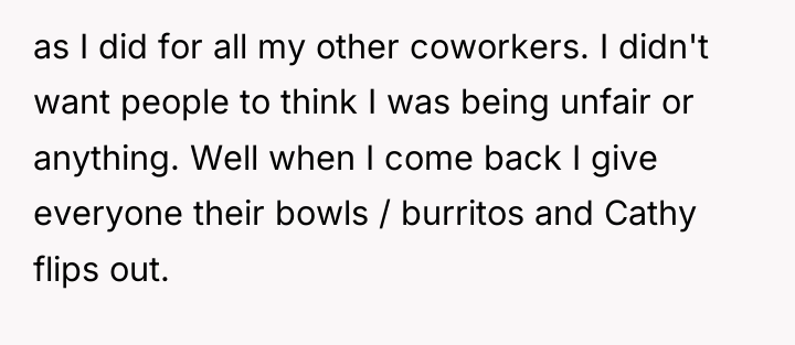 as I did for all my other coworkers. I didn't...