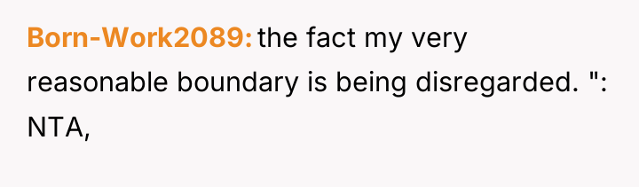 Born-Work2089 the fact my very reasonable boundary is being disregarded....