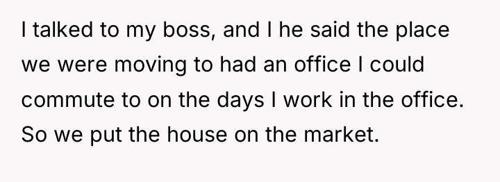 I talked to my boss, and I he said the...