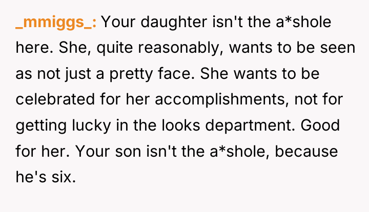 _mmiggs_ Your daughter isn't the a*shole here. She, quite reasonably,...