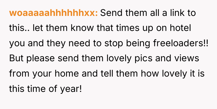 woaaaaahhhhhhxx Send them all a link to this.. let them...