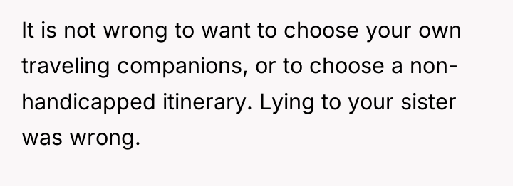 It is not wrong to want to choose your own...