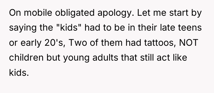 On mobile obligated apology. Let me start by saying the...