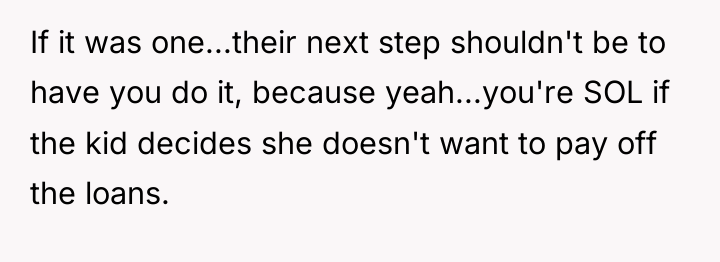 If it was one...their next step shouldn't be to have...