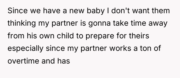 Since we have a new baby I don't want them...