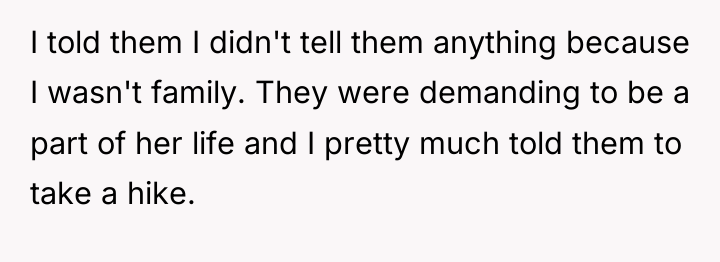 I told them I didn't tell them anything because I...