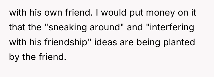 with his own friend. I would put money on it...