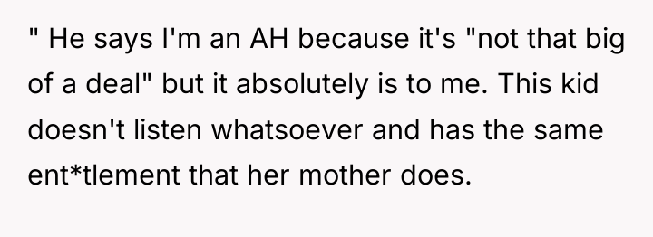 " He says I'm an AH because it's "not that...
