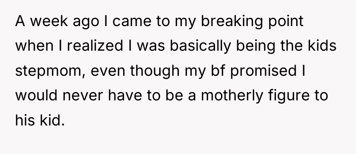 A week ago I came to my breaking point when...
