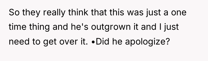 So they really think that this was just a one...