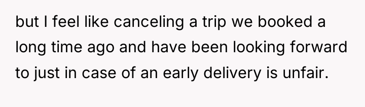 but I feel like canceling a trip we booked a...