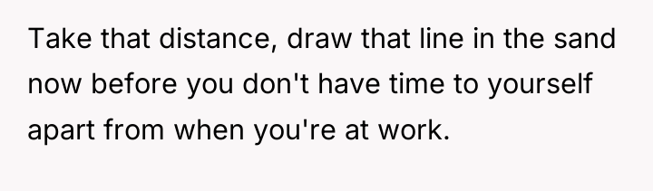 Take that distance, draw that line in the sand now...