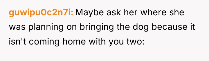 guwipu0c2n7i Maybe ask her where she was planning on bringing...