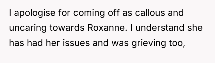 I apologise for coming off as callous and uncaring towards...