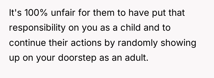 It's 100% unfair for them to have put that responsibility...