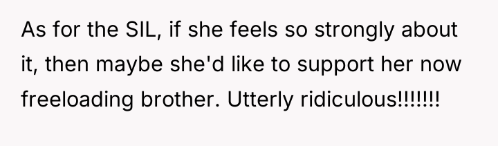As for the SIL, if she feels so strongly about...