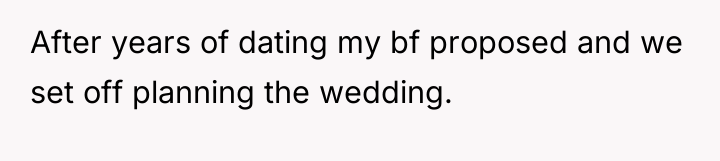 After years of dating my bf proposed and we set...