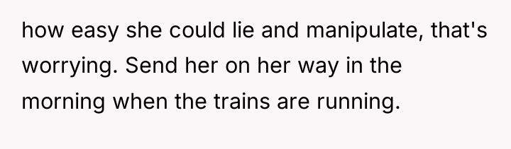 how easy she could lie and manipulate, that's worrying. Send...