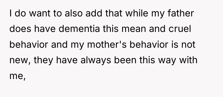 I do want to also add that while my father...