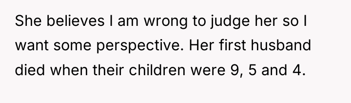 She believes I am wrong to judge her so I...