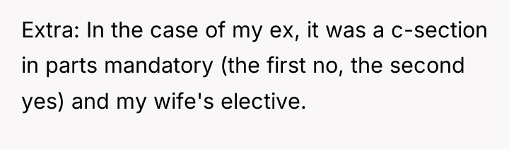 Extra: In the case of my ex, it was a...