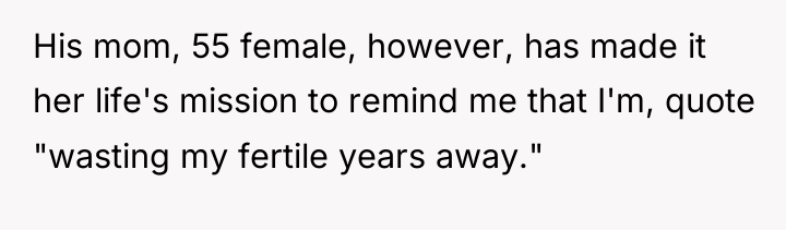 His mom, 55 female, however, has made it her life's...