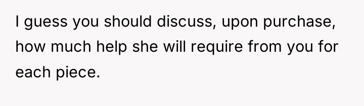 I guess you should discuss, upon purchase, how much help...